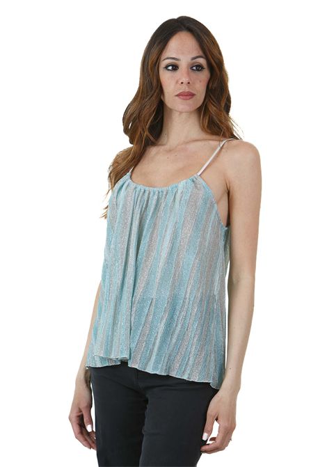 Top lurex con spalline sottili in raso scintillante FORTE FORTE | Top | 13920MYTOP6004